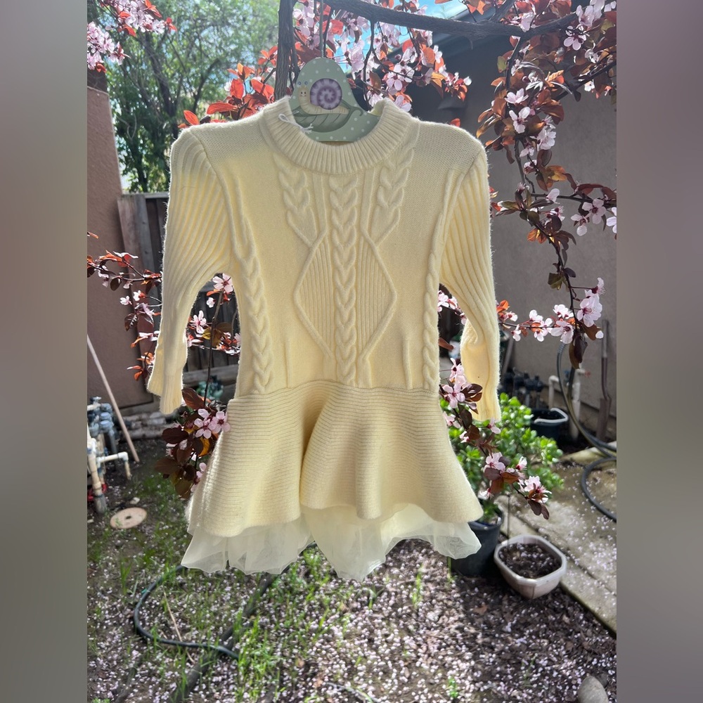 Elegant Cream Sweater Dress for Women